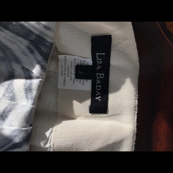 Lida Baday   Gray / Crean Mini Skirt Size 2 $50 - Picture 10 of 11